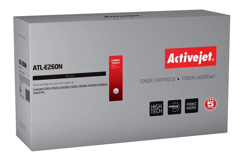 Activejet ATL-E260N Toner (replacement for Lexmark E260A11E; Supreme; 3,500 pages; black)
