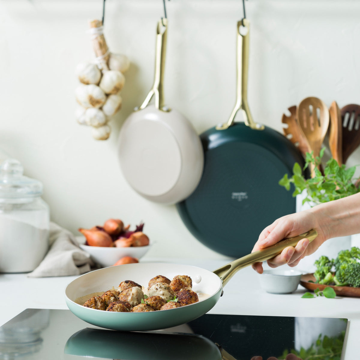 GreenPan Shades Frying Pan Set 3-Piece 20+24+28cm Natural