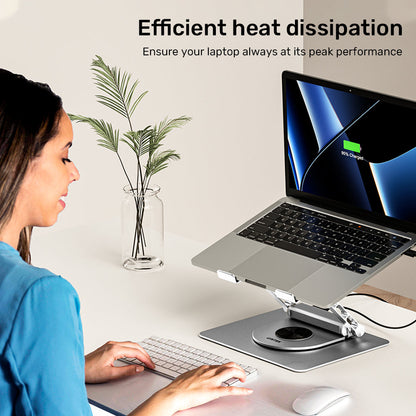 Adjustable laptop stand + USB-C HDMI hub Unitek D1109B01 PD 100W