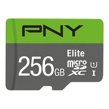SD MicroSD XC Card 256GB PNY Elite Cl.10 U1 retail