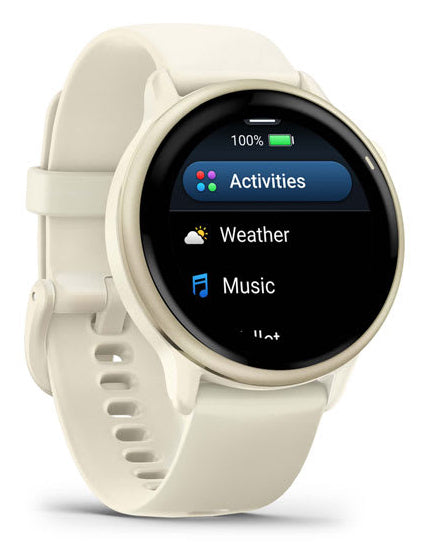 Garmin vívoactive 6 3.05 cm (1.2") AMOLED 42 mm Digital 390 x 390 pixels Touchscreen White Wi-Fi GPS (satellite)
