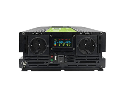 Green Cell PowerInverter LCD 12V to 230V 2000W/40000W car inverter with LCD display - pure sine wave