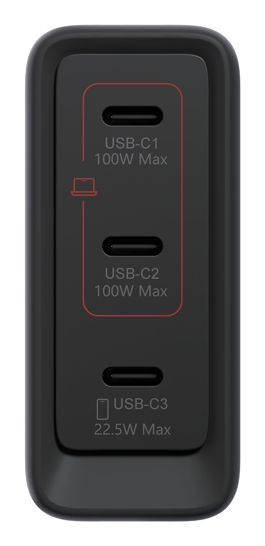 LENOVO 100W GaN 3 Ports USB-C Triple AC Adapter