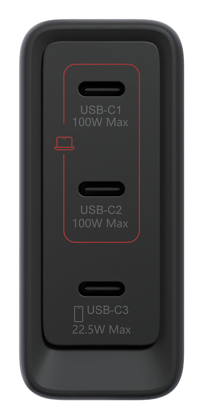LENOVO 100W GaN 3 Ports USB-C Triple AC Adapter