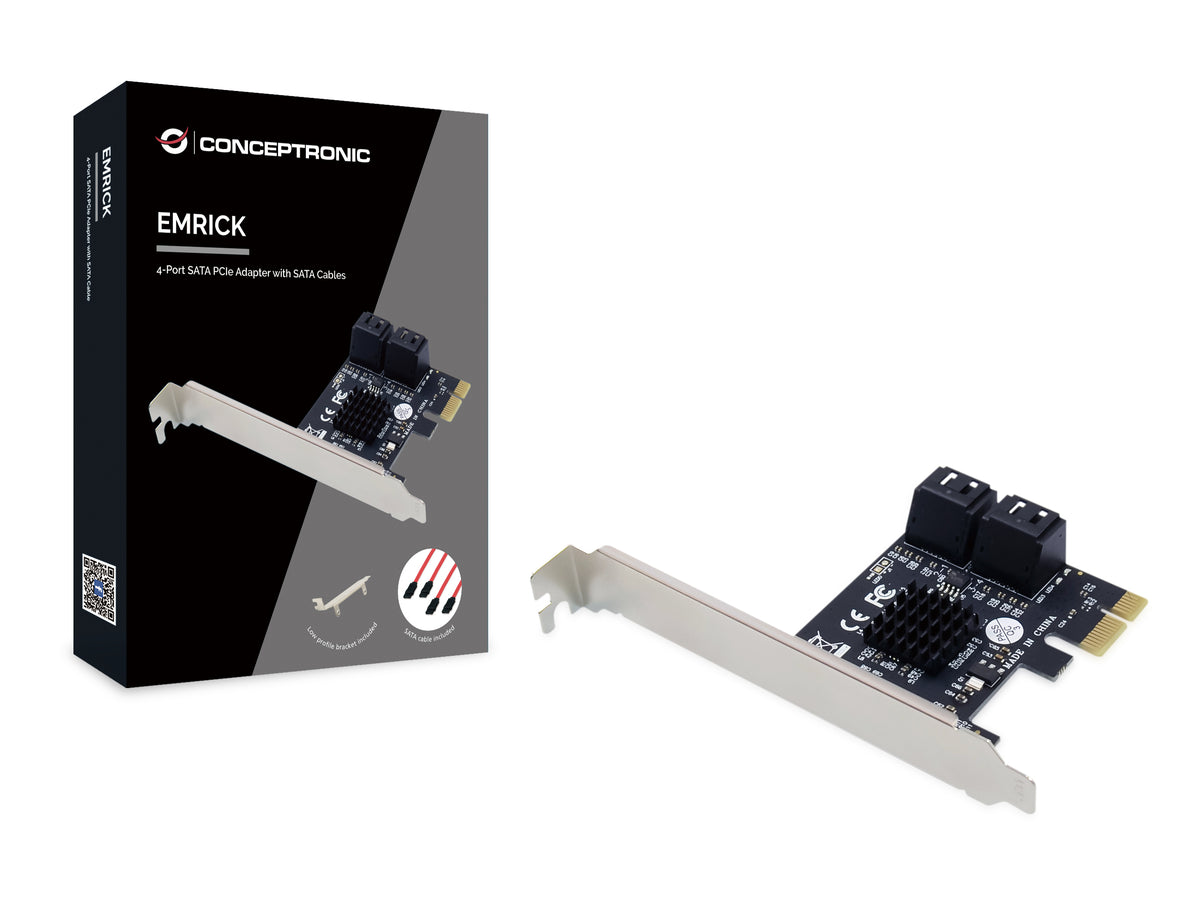 CONCEPTRONIC SATA 1xPCIe2.0 Card 4-Port 4xSATA3.0      6Gbps