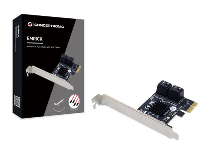 CONCEPTRONIC SATA 1xPCIe2.0 Card 4-Port 4xSATA3.0      6Gbps