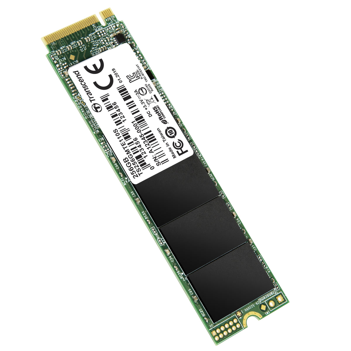 SSD 256GB Transcend M.2 MTE110S (M.2 2280) PCIe Gen3 x4 NVMe