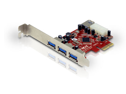 CONCEPTRONIC PCIe1x Card 3xUSB-A Ext./1xUSB-A Int.     5Gbps