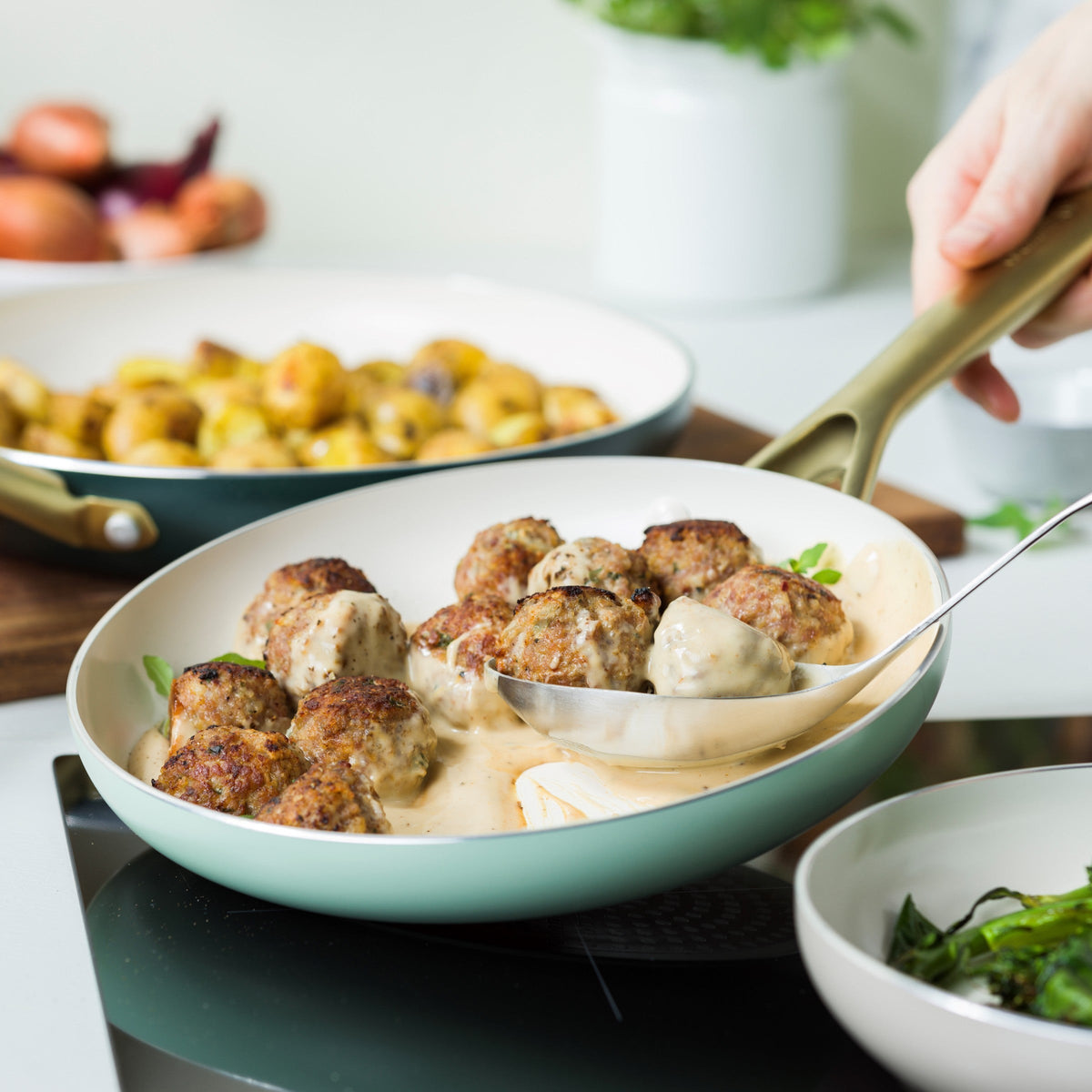 GreenPan Shades Frying Pan Set 3-Piece 20+24+28cm Natural