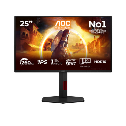 AOC G4 25G4ZR 24.5" FHD LCD Monitor — Black/Red
