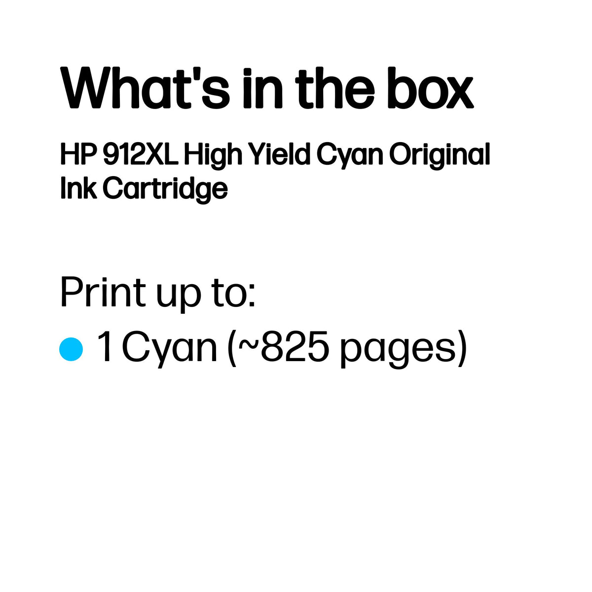HP 912XL    Cyan                Tintenpatrone 9,9ml