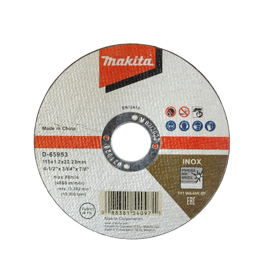 Makita Thin Cut-Off Wheel 115 x 1.2 mm INOX