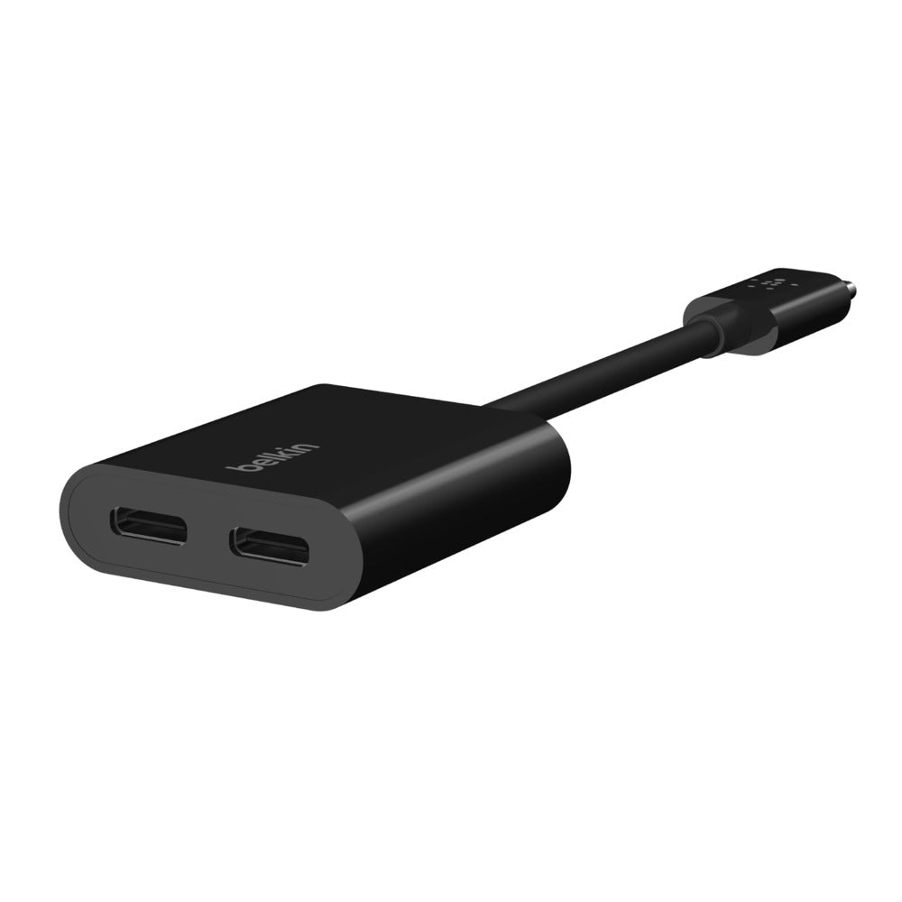 Belkin RockStar Connect USB-C Audio + Charge adapter — Black