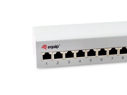 Equip Patchpanel 12xRJ45 Cat6a Desktop        500MHz RAL7035