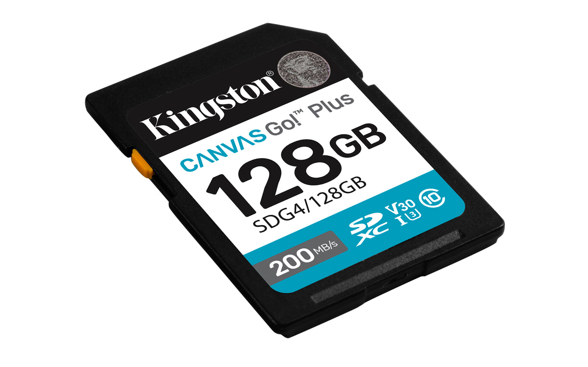 Kingston Technology Canvas Go! Plus 128GB SDXC Gen4 200MB/s C10 UHS-I U3 V30