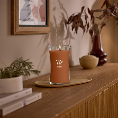 WoodWick Saffron Smoke Wax Candle Cylinder Brown — 1 pc