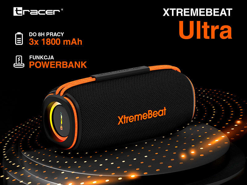 Tracer XtremeBeat Ultra TWS Portable Bluetooth Speaker Black 25 W