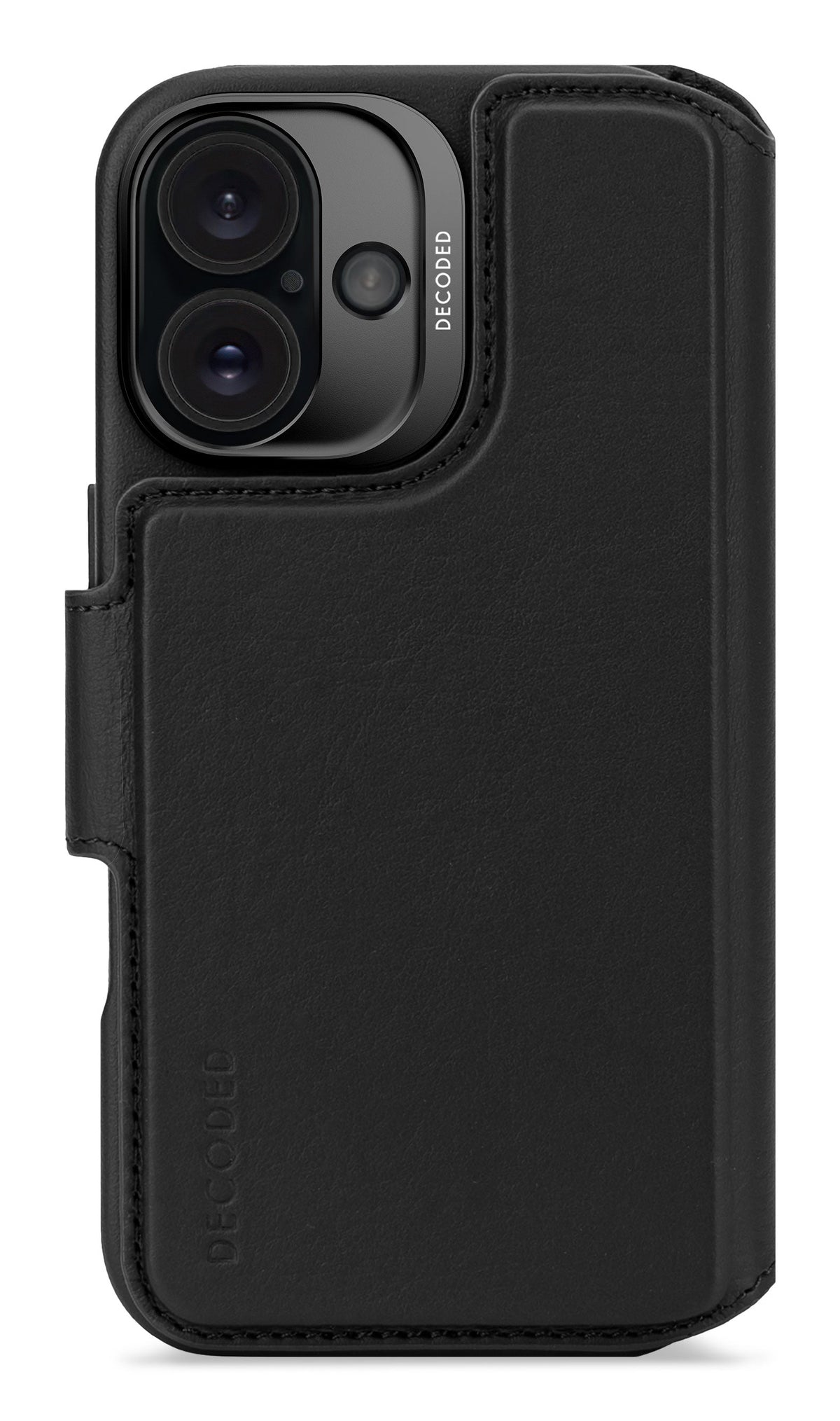 Decoded Leather Detachable Wallet for iPhone 16 — Black
