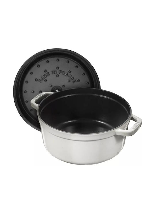 Staub La Cocotte 26cm Round, White Truffle, Cast Iron