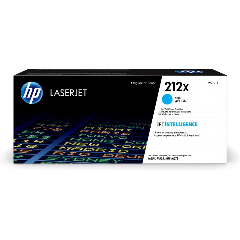 HP 212X Hohe Ergiebigkeit Cyan original LaserJet Tonerpatrone (W2121X)