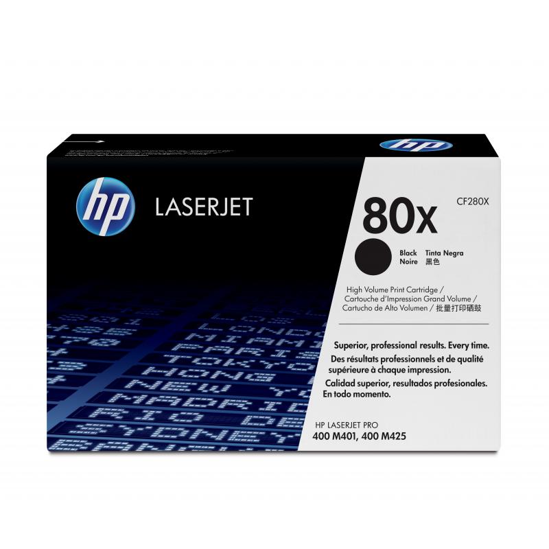 HP Cartridge No 80X HP80X HP 80X Black Schwarz (CF280X)