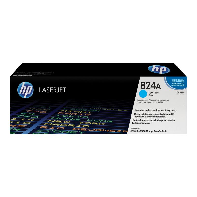 HP Cartridge No 824A HP824A HP 824A Cyan (CB381A)