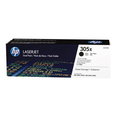 HP (CE410XD) No 305X HP305X HP 305X Dual Pack Black Schwarz Cartridge (CE410XD)