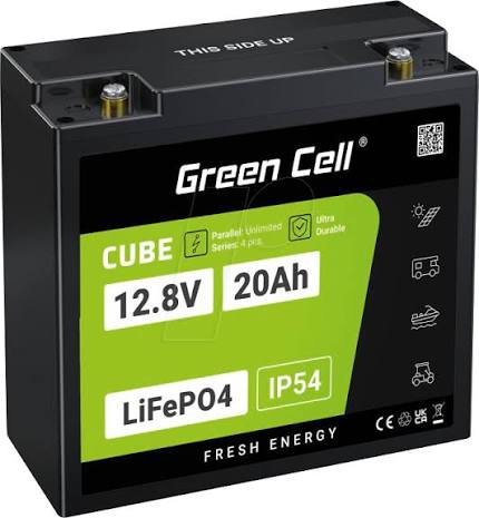 Green Cell LFPGC12V20AH UPS battery Lithium Iron Phosphate (LiFePO4) 12.8 V 20 Ah