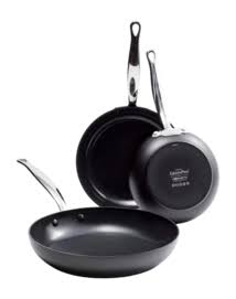 GreenPan Barcelona 3-Piece Frying Pan Set black