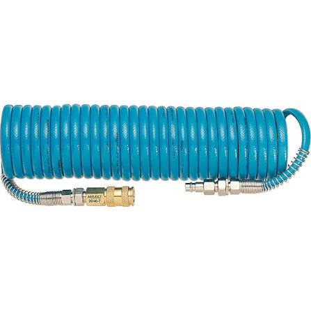 Hazet Spiral Hose 9040-7 (blue, with swivel joints, 7.62 meters)