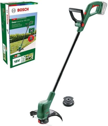 Bosch Power Tools Cordless Grass Trimmer EasyGrassCut SOLO18-230, 18V, extra spool (green/black, without battery and charger, POWER FOR ALL ALLIANCE)