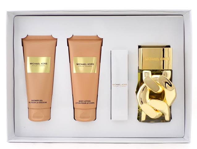 Michael Kors Pour Femme Eau de Parfum 100 ml + Mini EDP 10 ml + Shower Gel 100 ml + Body Lotion 100 ml (Women's Set)