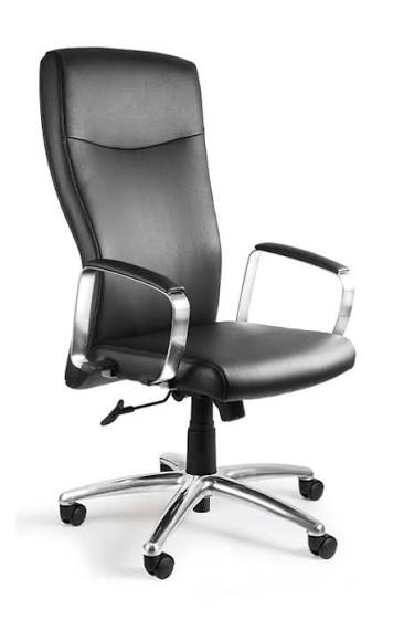 Adella C239 Office Chair, Genuine Leather HL-4, Black