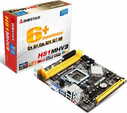 Biostar H81MHV3 3.0 H81 Intel® H81 LGA 1150 (Socket H3) micro ATX