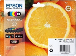 Epson Multipack Claria Premium Ink Cartridges BK/PBK/C/M/Y 33 T3337