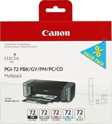 Canon PGI-72 Multipack Ink Cartridges - Photo Black, Gray, Photo Magenta, Photo Cyan, Chroma Optimizer