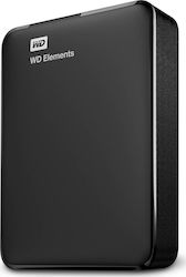 Western Digital Elements Portable 1 TB, Externe Festplatte (schwarz, Micro-USB-B 3.2 Gen 1 (5 Gbit/s))