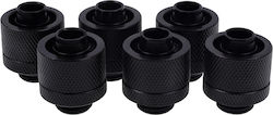 Alphacool Eiszapfen Screw-In Fitting (black, 6 pieces)