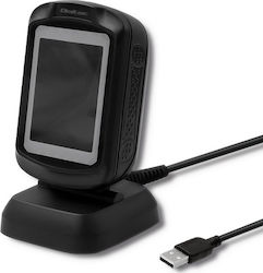 Qoltec 50864 Desktop QR & Barcode Scanner | USB