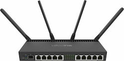 Mikrotik RB4011iGS+5HacQ2HnD-IN Wireless Router with Gigabit Ethernet, Dual-Band (2.4 GHz / 5 GHz), Black