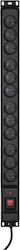 Activejet COMBO 12 socket power strip 3m black