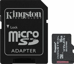 Kingston Technology 16GB microSDHC Industrial C10 A1 pSLC Card + SD Adapter