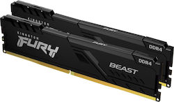 Kingston Technology FURY Beast 16GB 3200MT/s DDR4 CL16 DIMM (Kit of 2) Black