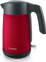 Electric kettle Bosch TWK 7L464, 2400 W, 1.7 l Red
