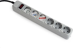 Gembird SPG6-B-6C power extension 1.8 m 6 AC outlet(s)