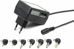 EnerGenie EG-MC-008 Universal AC-DC adapter, 12 W, Black