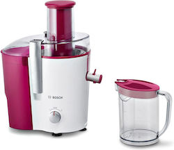 Bosch MES25C0 Centrifugal Juice Maker, 700 W, Cherry Red, Transparent and White Finish