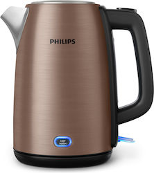 Philips Viva Collection HD9355/92 Electric Kettle 1.7 L, 2060 W, Black and Copper