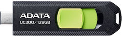 ADATA UC300 USB flash drive 128 GB USB Type-C 3.2 Gen 1 (3.1 Gen 1) Black, Green