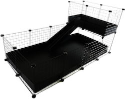 C&C Modular One-Story Cage 4x2 with 2x1 Loft and Black Ramp